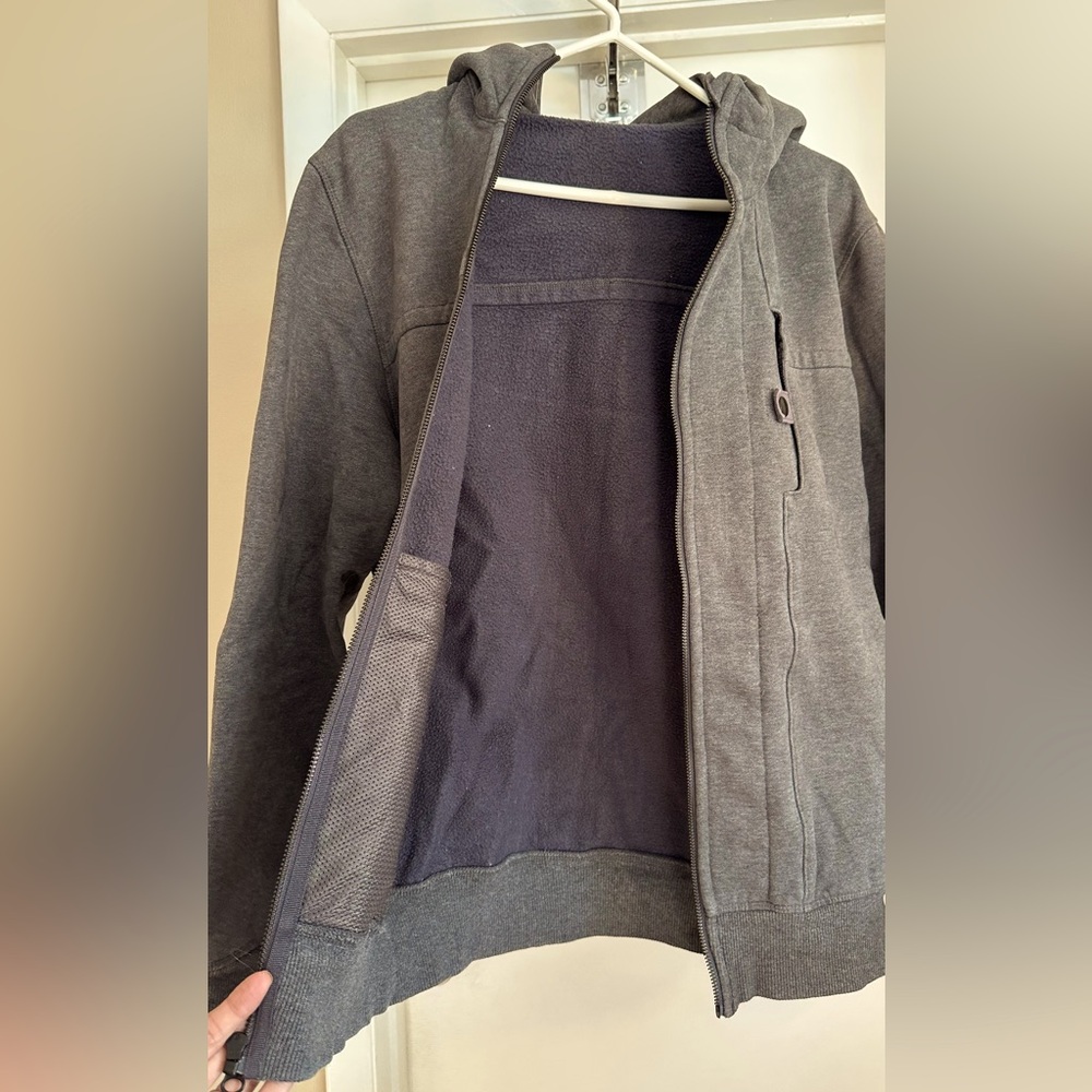 Lululemon West Coast Heavy Zip Up Hoodie Heathered Dark Slate Gray Men’s Medium - Picture 5 of 16